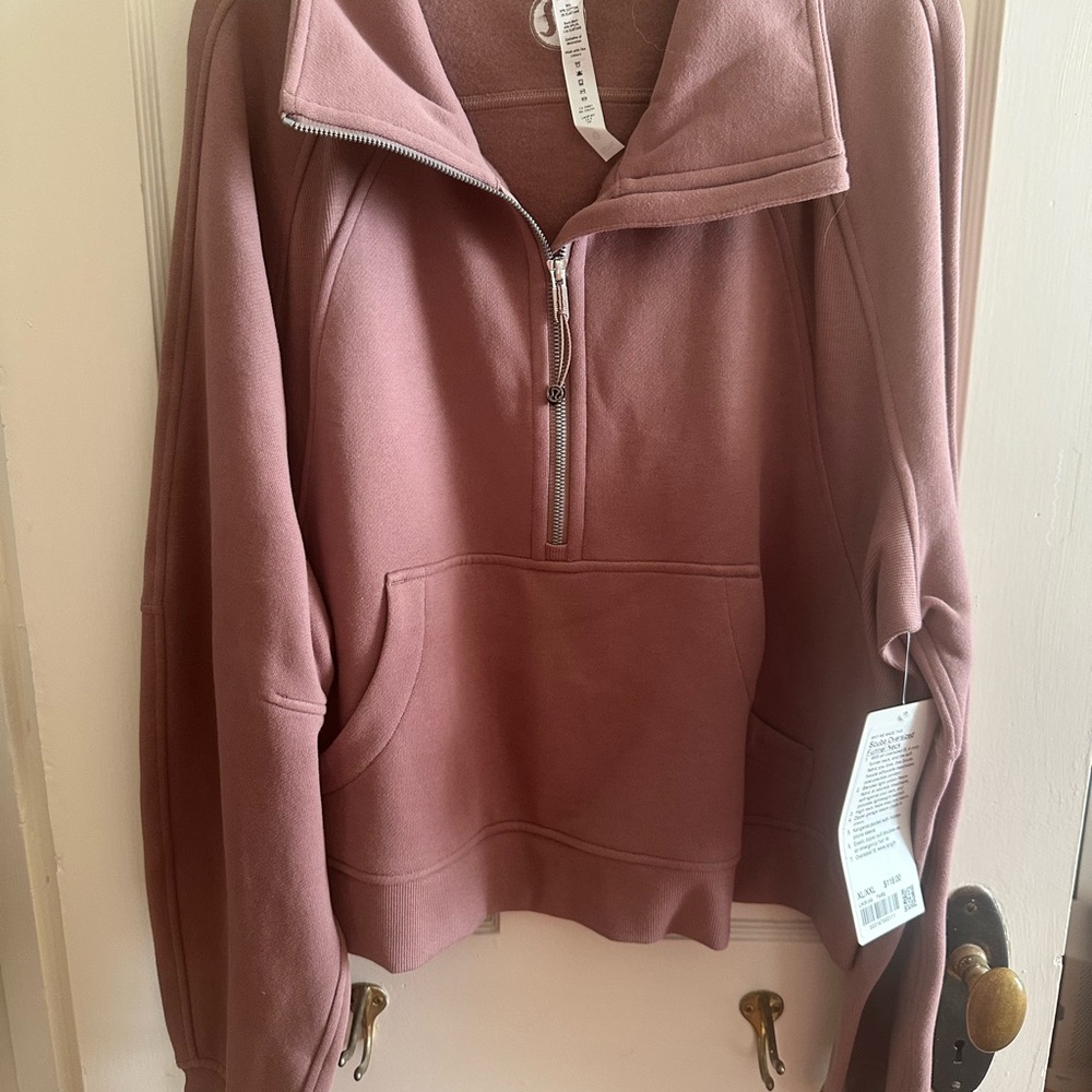 Lululemon scuba funnel neck in twilight rose